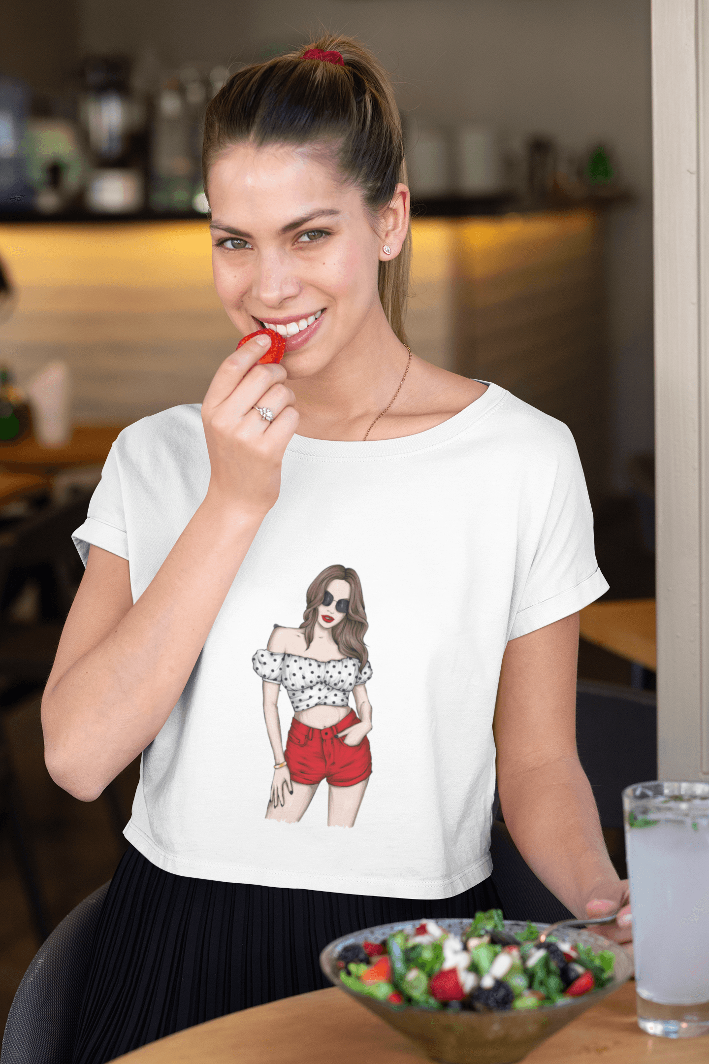 Modern Elegance Cropped Tee