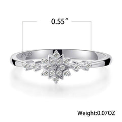 Luxury  Flower Snowflake Ring