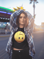 Whimsical Upside Down Emoji Tee