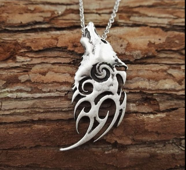 Wolf Head Necklace Pendant