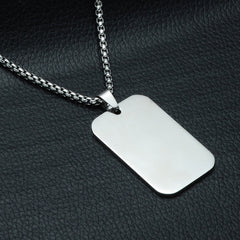 Valor Emblem: Stainless Steel Military Dog Tag Necklace