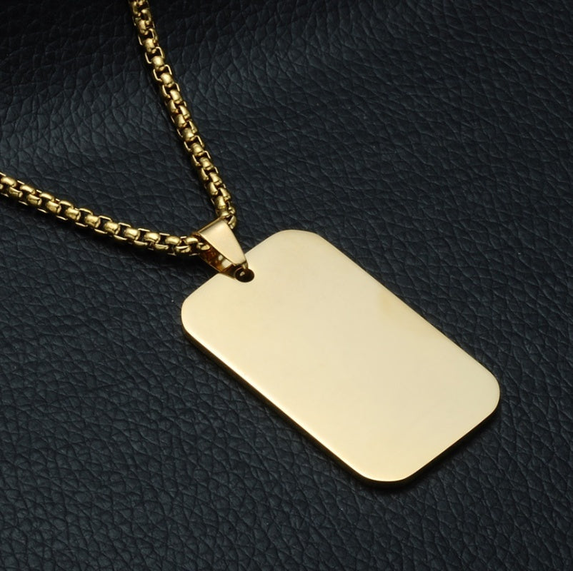 Valor Emblem: Stainless Steel Military Dog Tag Necklace