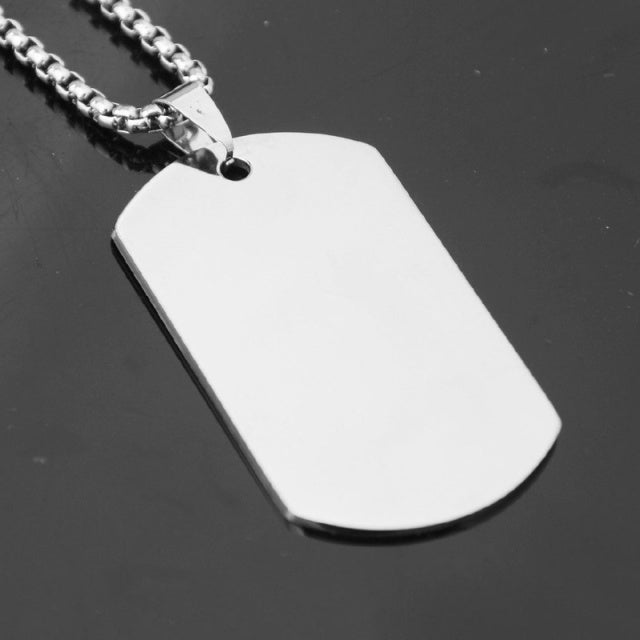 Valor Emblem: Stainless Steel Military Dog Tag Necklace