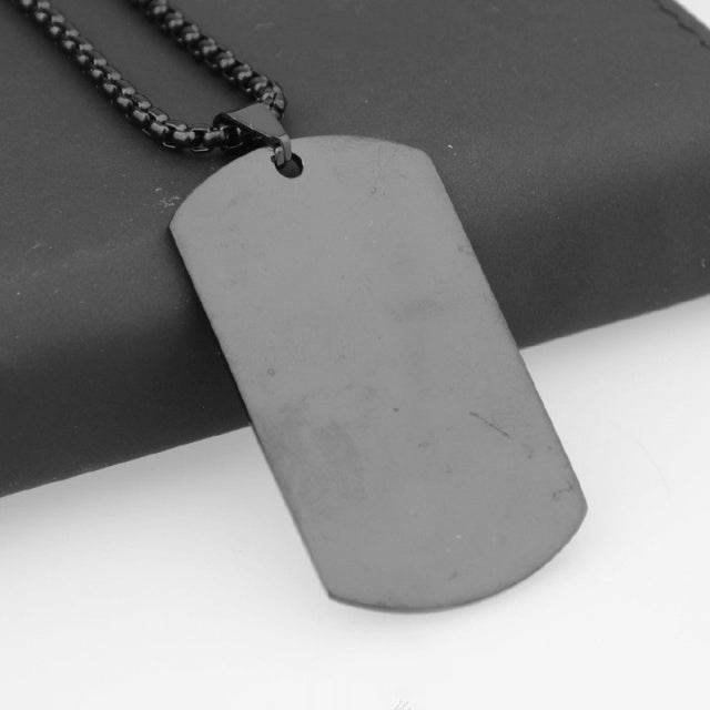 Valor Emblem: Stainless Steel Military Dog Tag Necklace