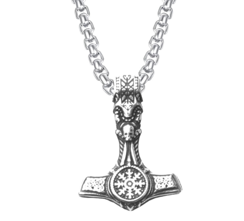 Ragnarok Thor's Hammer Viking Pendant Necklace