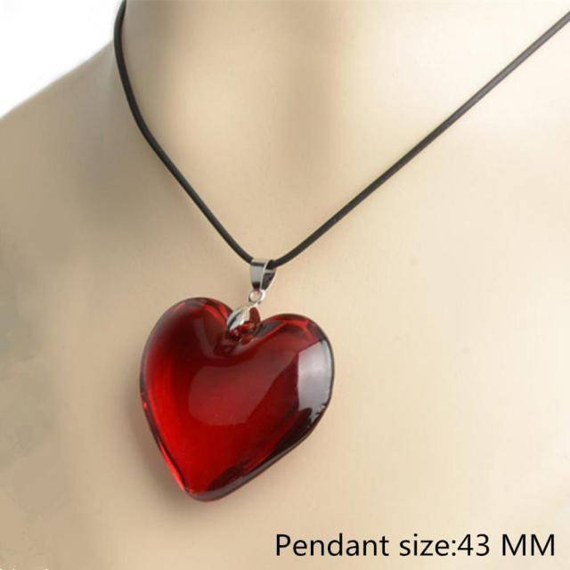 Radiant Aura Rainbow AB Crystal Heart Necklace