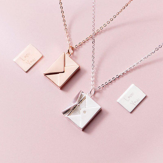 Sentimental Keepsake Envelope Pendant Necklace