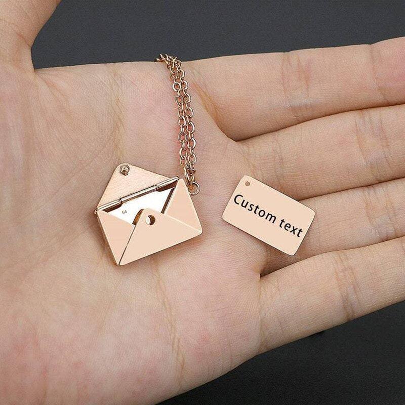 Sentimental Keepsake Envelope Pendant Necklace