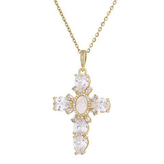 Divine Grace Cross Pendant Virgin Mary Necklace