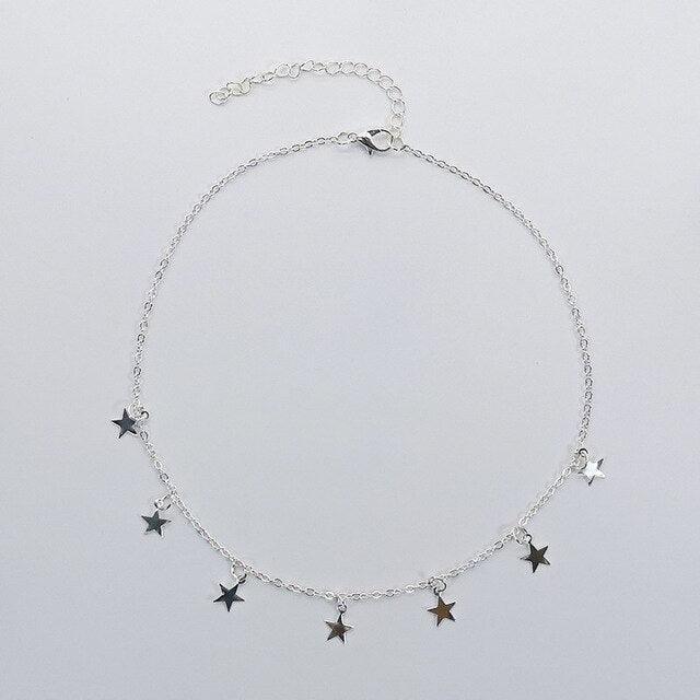 Stellar Obsidian Lava Drop and Star Shape Necklaces