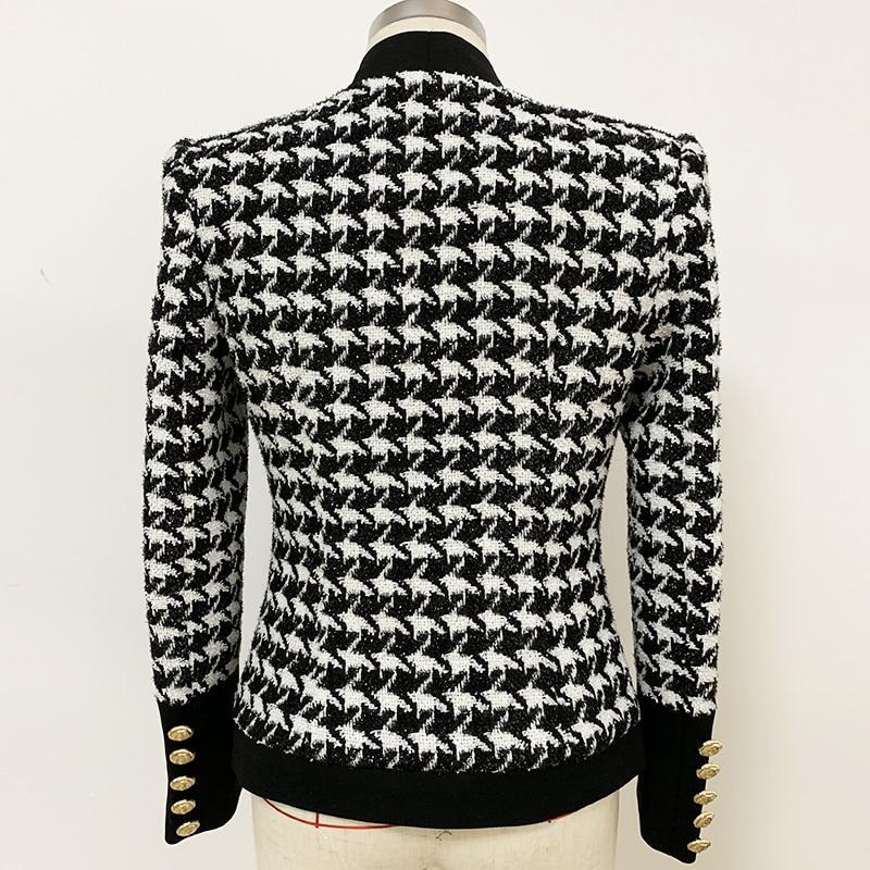 The Houndstooth Long Sleeve Tweed Jacket