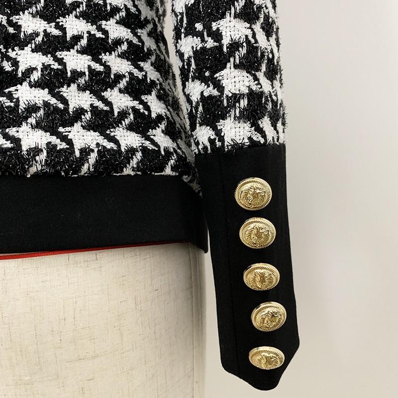 The Houndstooth Long Sleeve Tweed Jacket