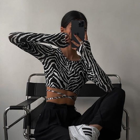 KRISTINA ZEBRA TOP