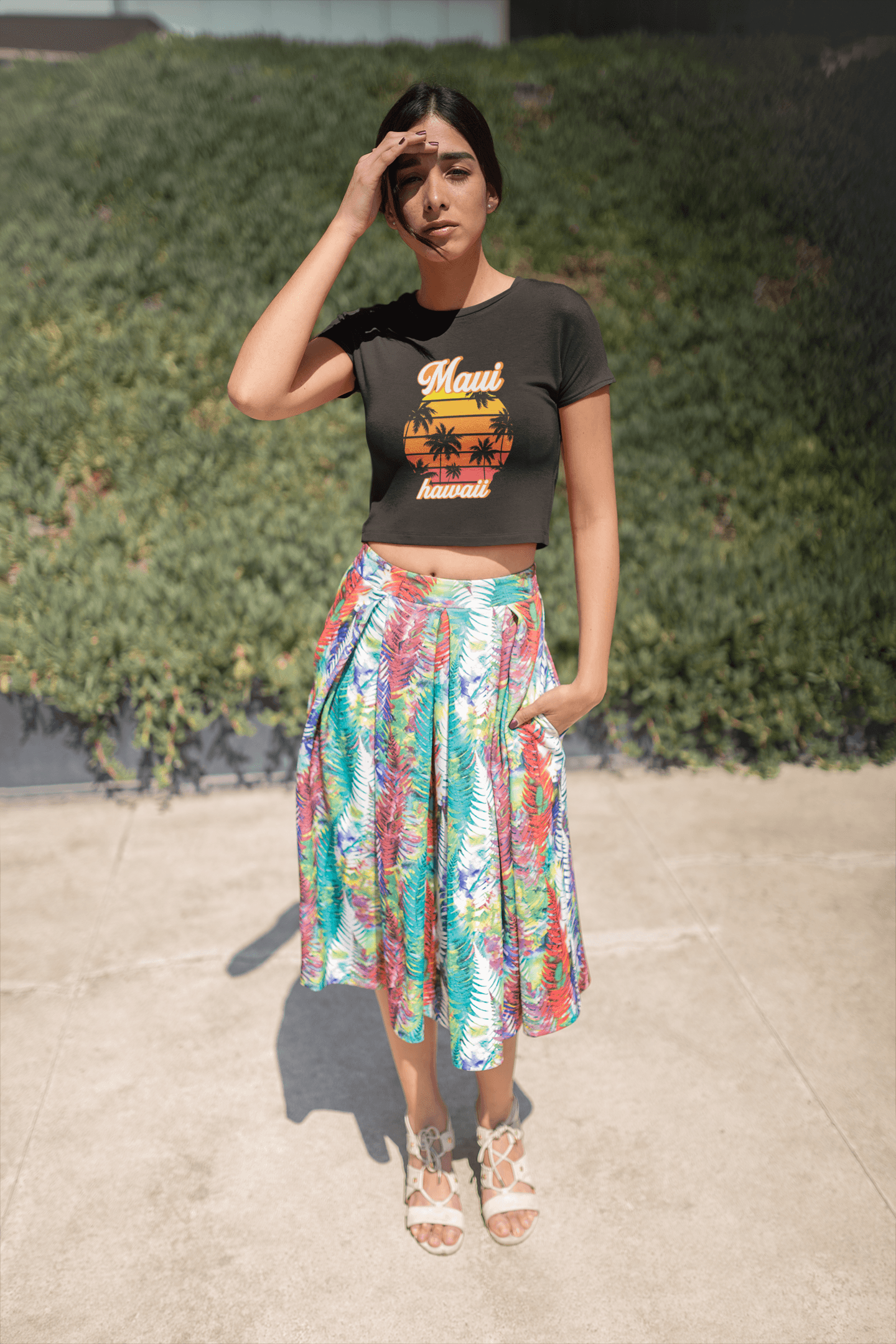 Maui Hawaii Cropped T-Shirt