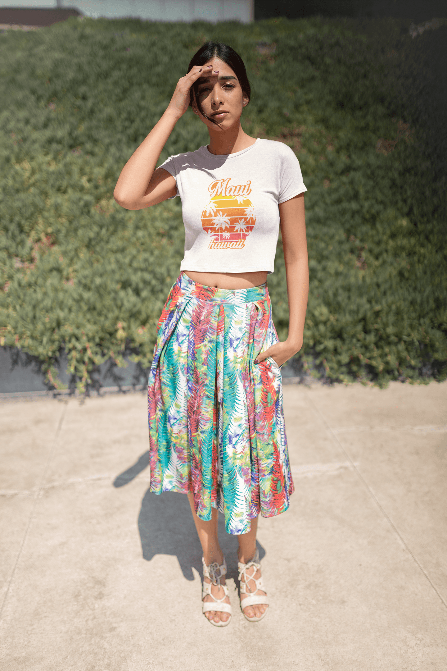 Maui Hawaii Cropped T-Shirt