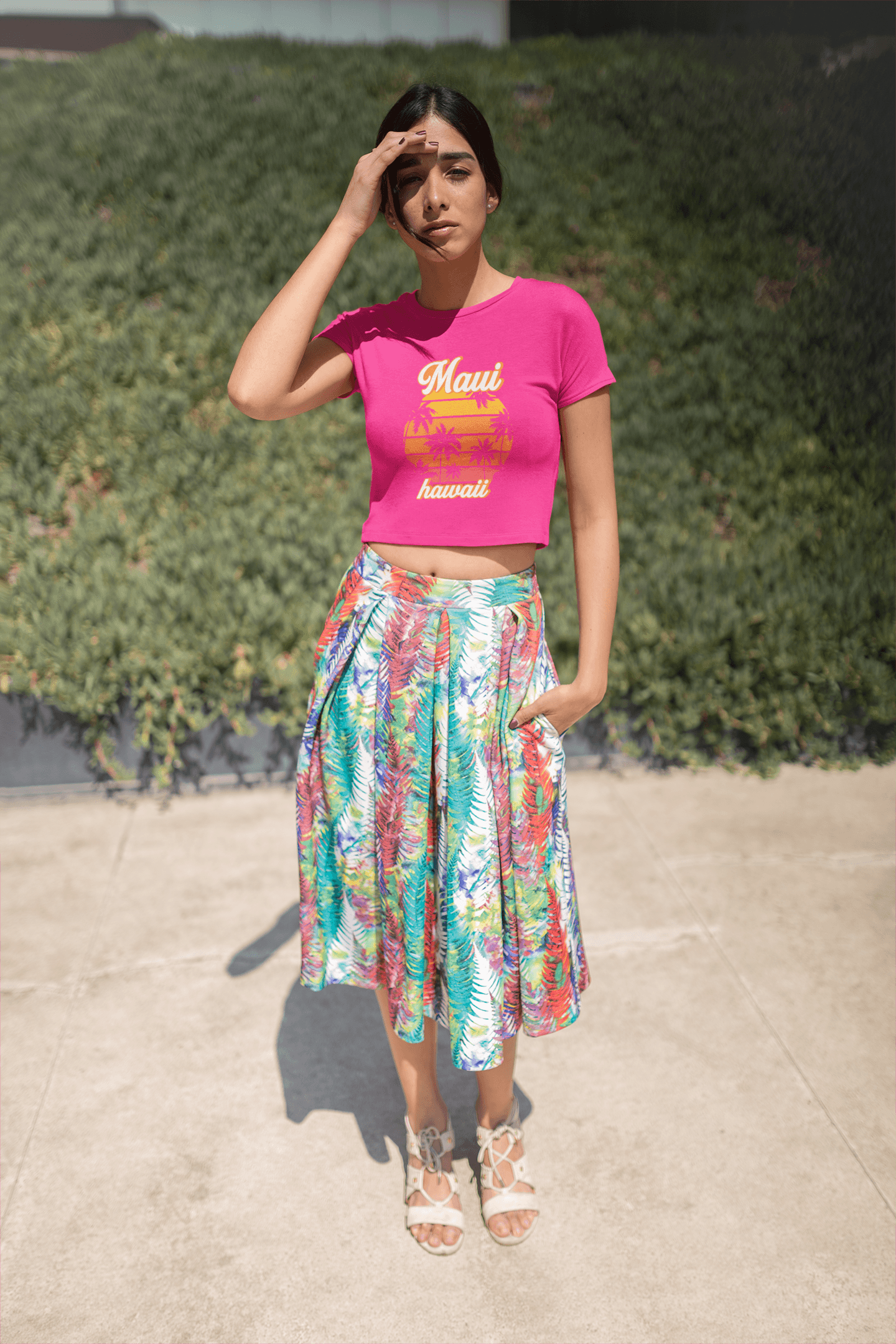 Maui Hawaii Cropped T-Shirt