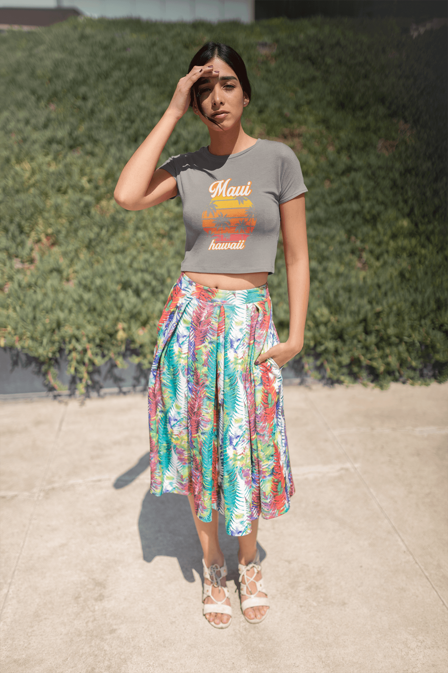 Maui Hawaii Cropped T-Shirt