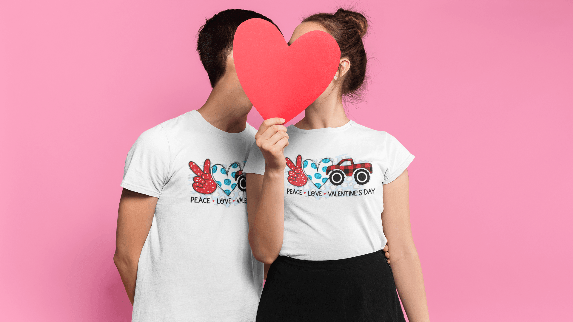 PEACE LOVE VALENTINES T-shirt