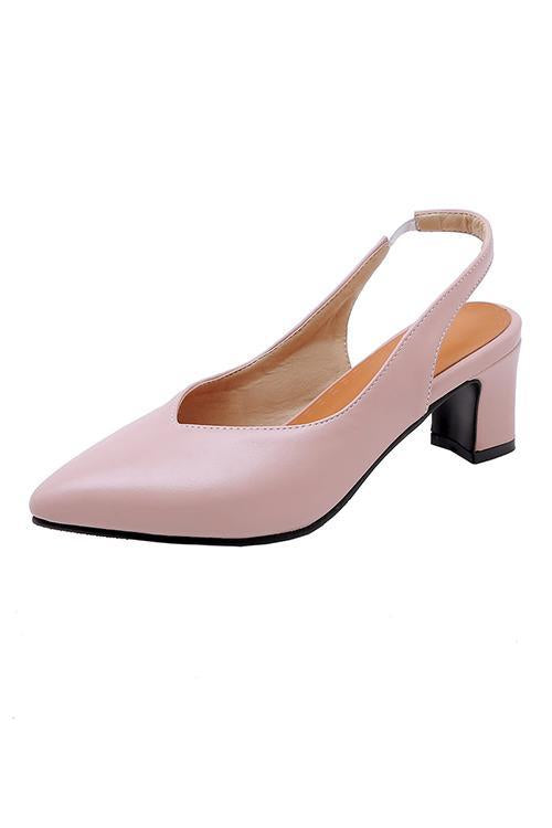 Pointed Toe Mid Heel Pumps