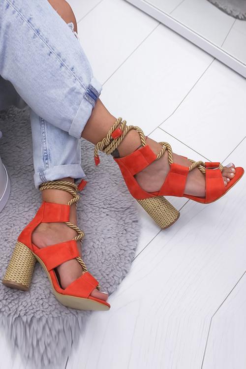 Hemp Rope Lace Up Platform Sandal