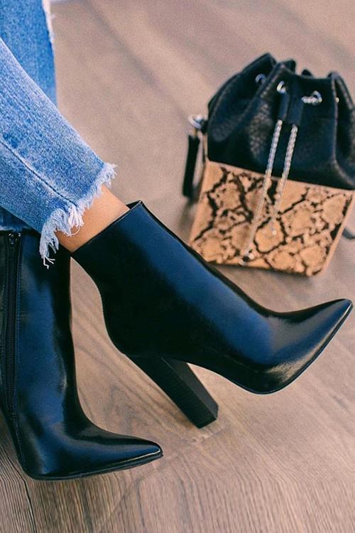 Point Toe High Heel Boots