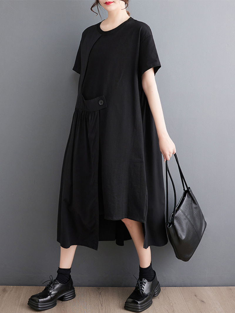 You're My Destiny Women's Round Neck A-line Dress