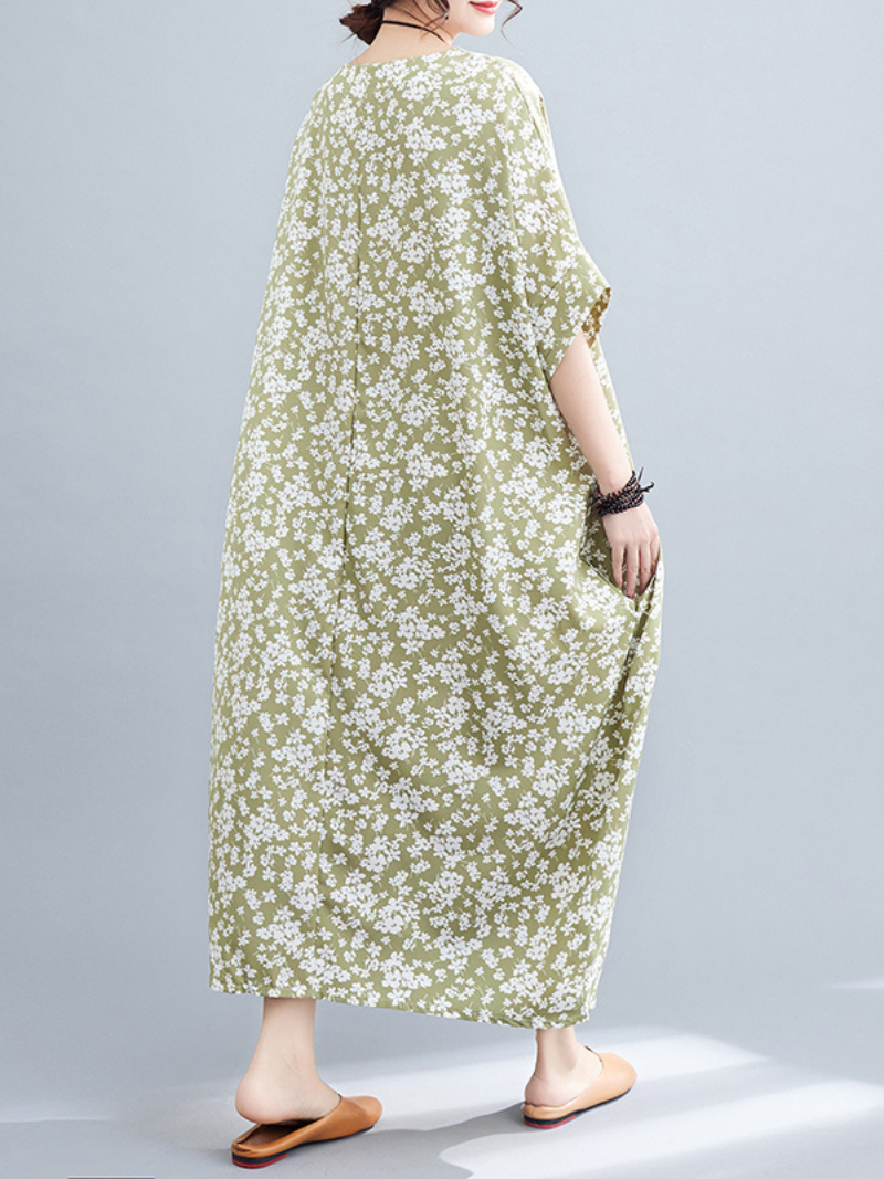 You're My Destiny Women's Round Neck Kaftan Dress