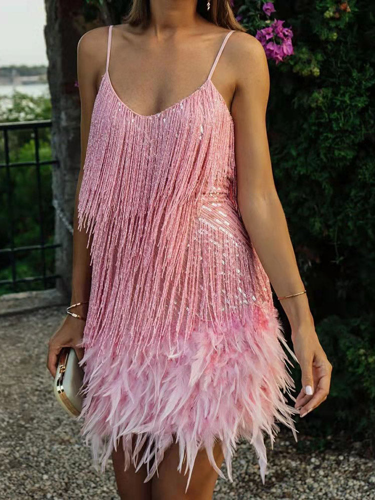 Sequin Tassels Dress