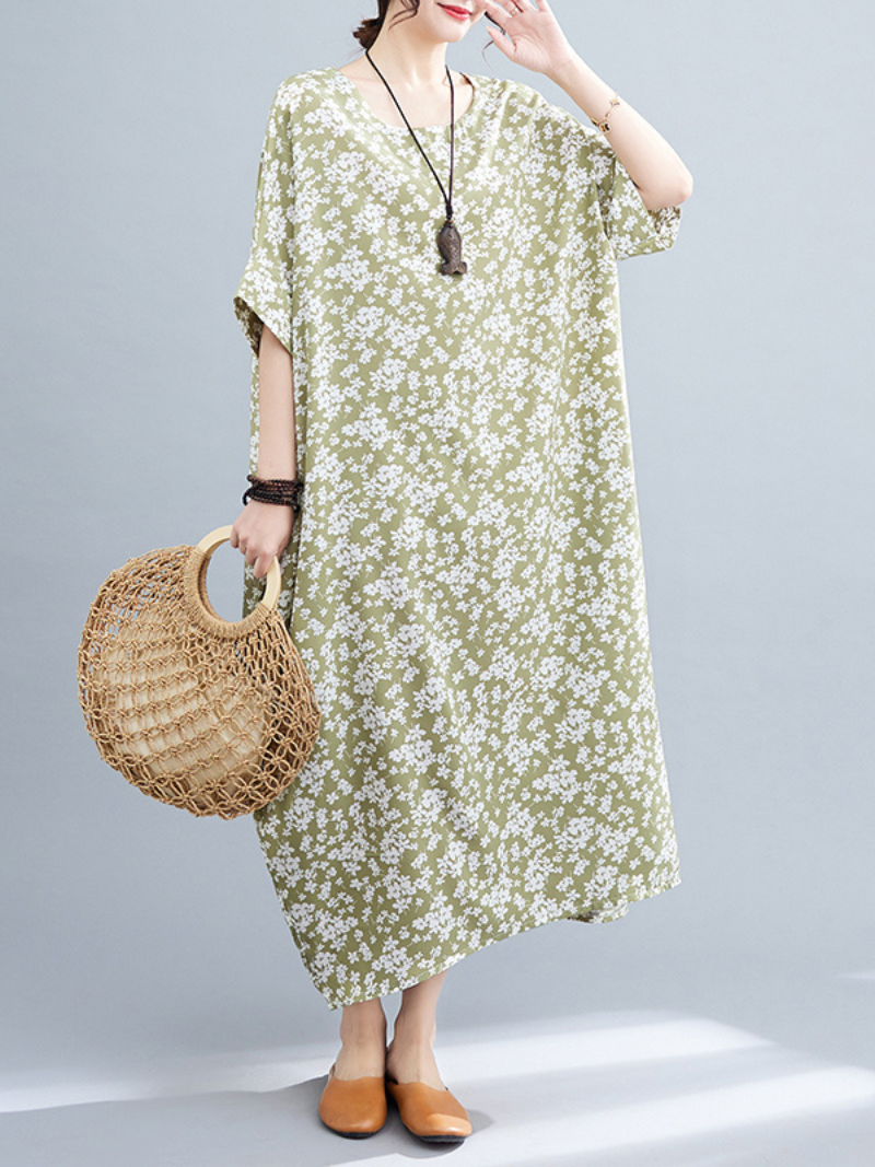 You're My Destiny Women's Round Neck Kaftan Dress