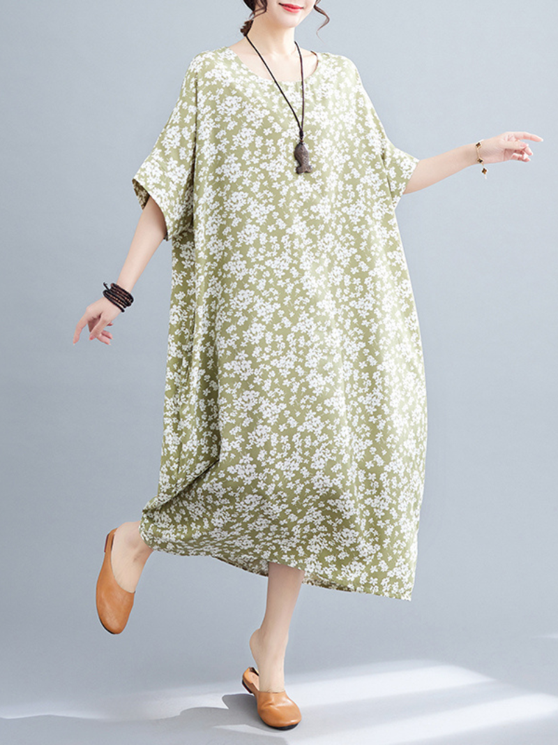 You're My Destiny Women's Round Neck Kaftan Dress