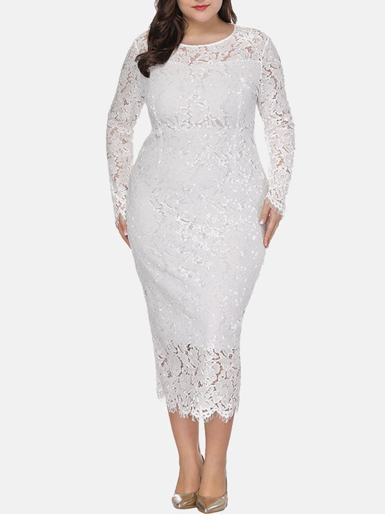 Long Sleeve Lace Maxi Dress