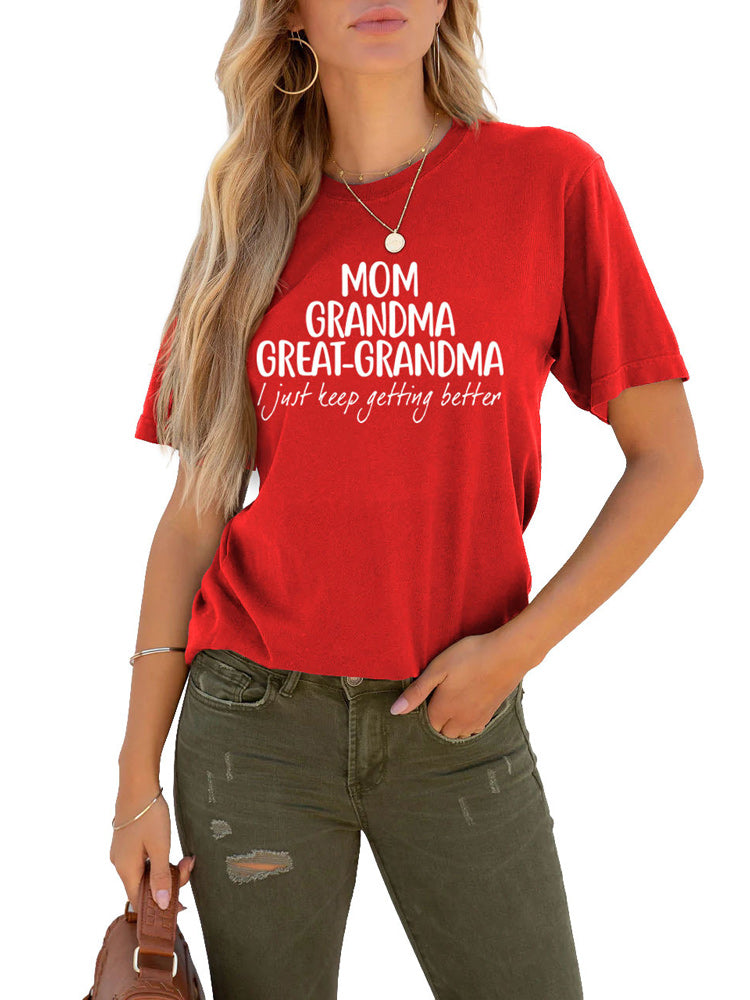 Mom Grandma Letter Tee