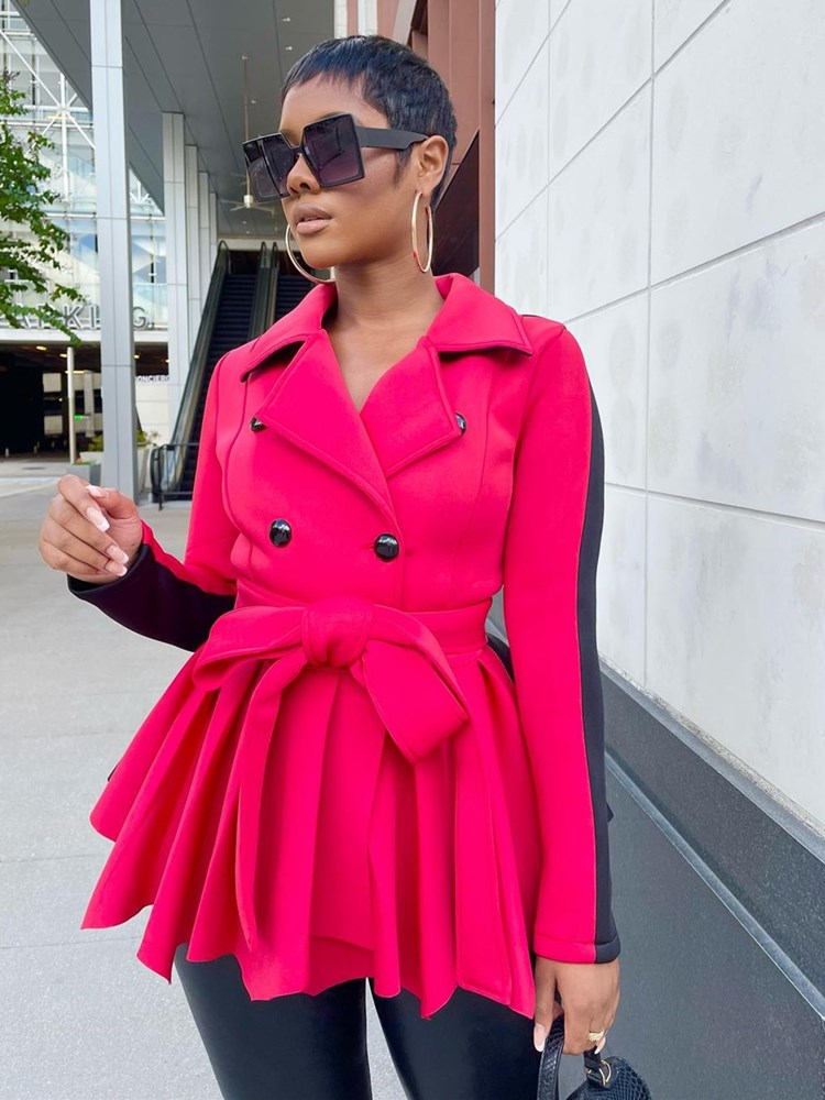 Peplum Double Breasted Blazer