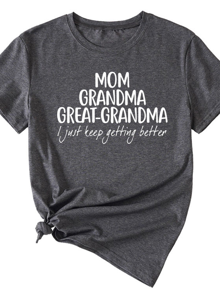 Mom Grandma Letter Tee