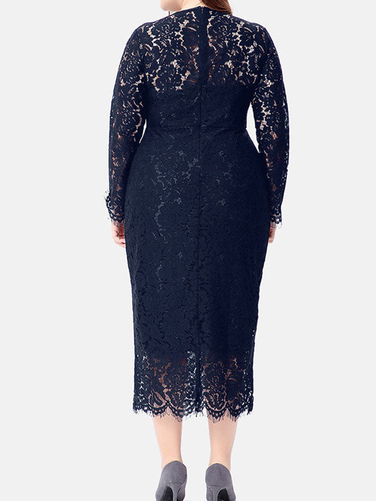 Long Sleeve Lace Maxi Dress