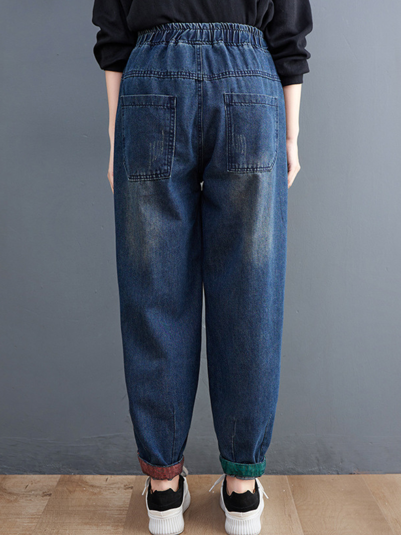 Wrangler Women's Denim Blue High Waist Bottom Pants