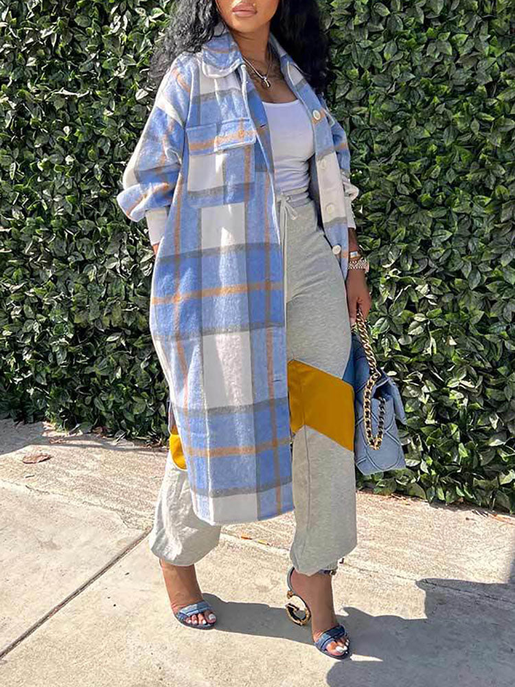 Plaid Cotton Cardigan