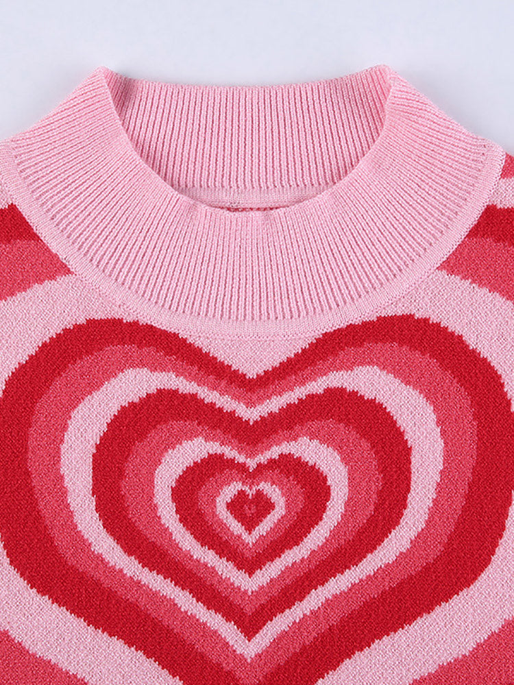 Heart Sleeveless Crop Tops