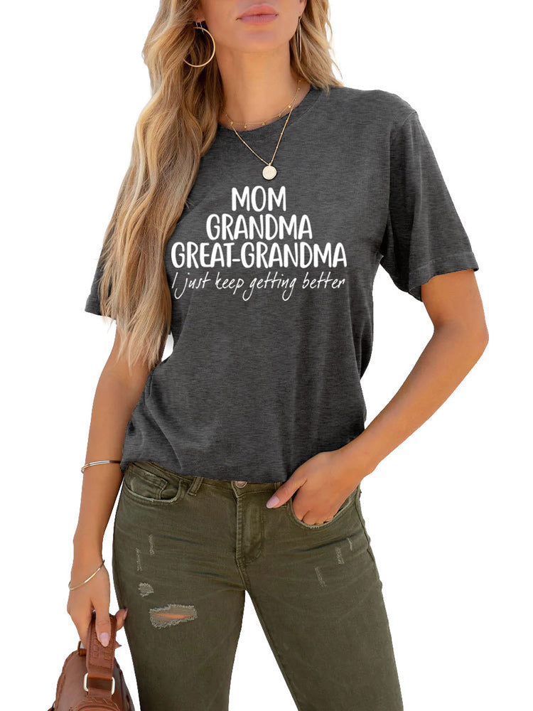 Mom Grandma Letter Tee