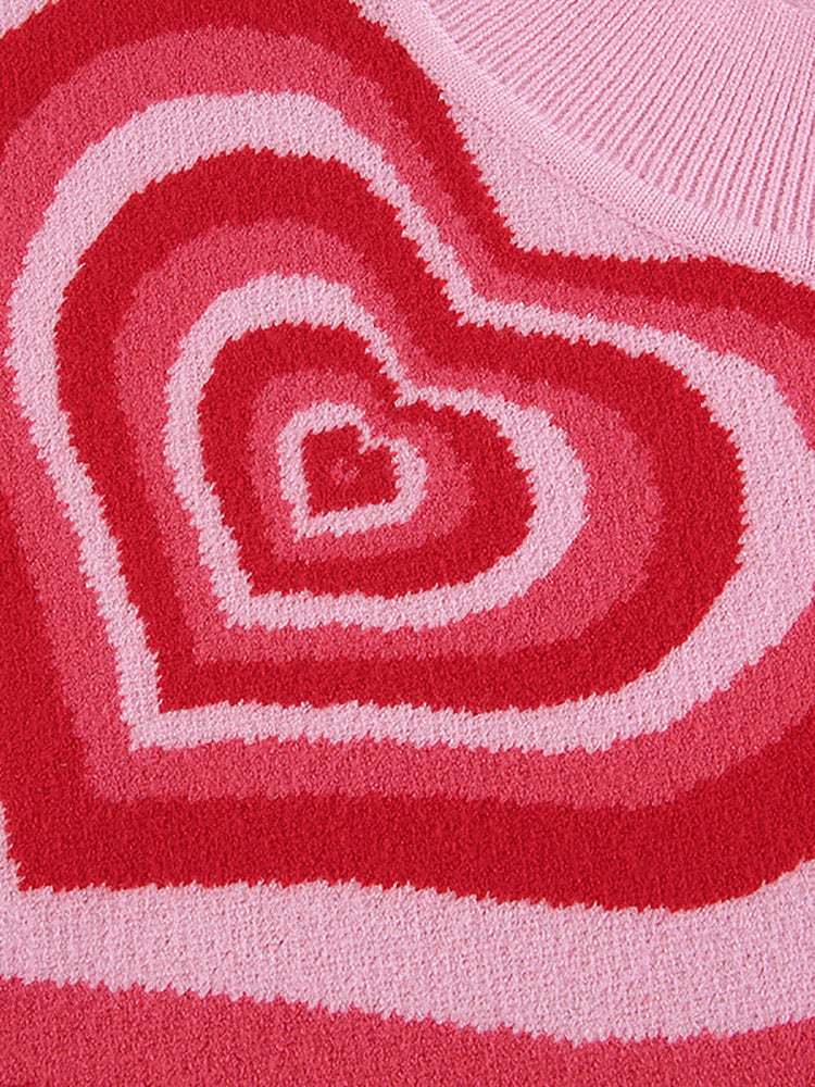 Heart Sleeveless Crop Tops