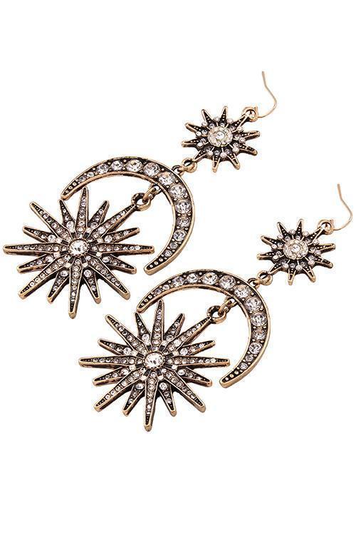 Hexagram Rhinestone Earring