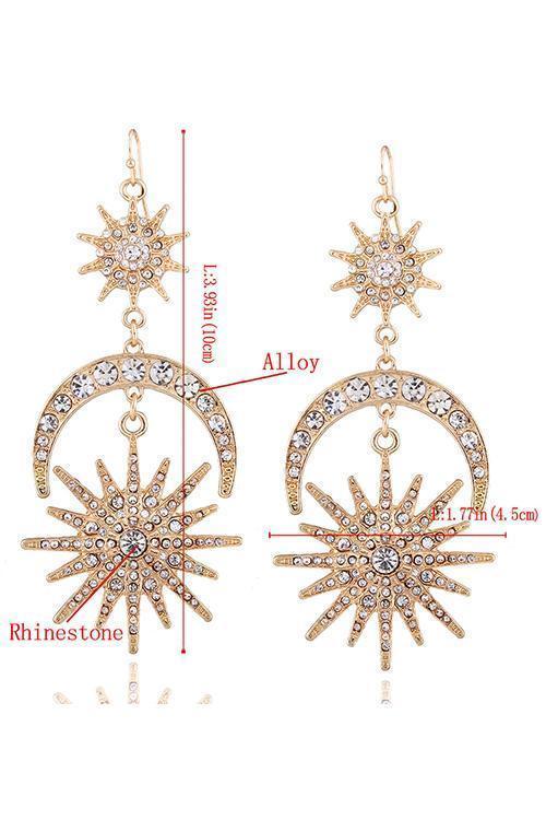 Hexagram Rhinestone Earring