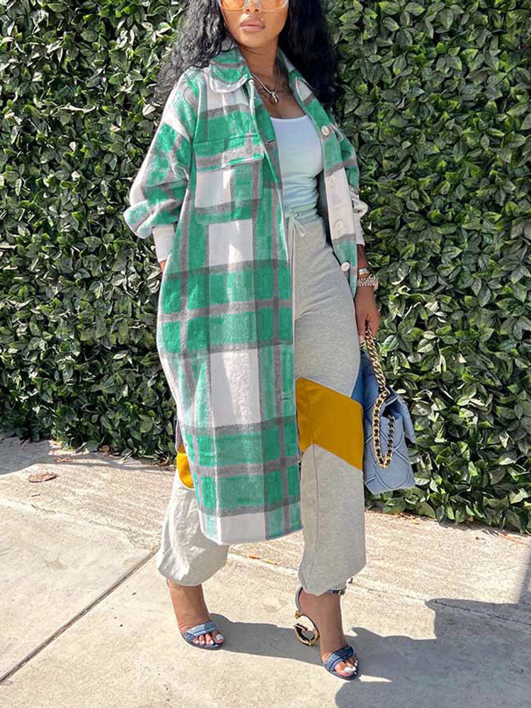 Plaid Cotton Cardigan