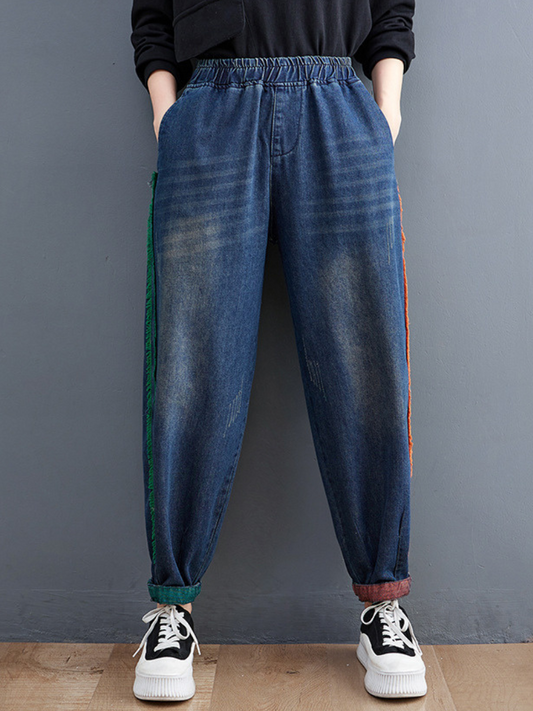 Wrangler Women's Denim Blue High Waist Bottom Pants