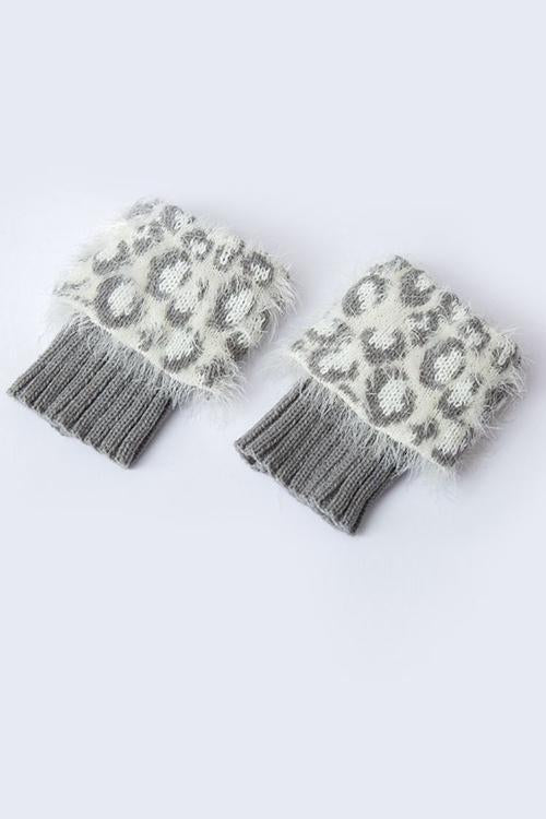 Silky Leopard Print Boot Cuffs