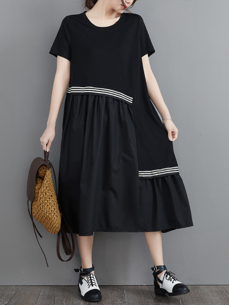 You're In My Heart Women's Cotton Round Neck A-line Dress