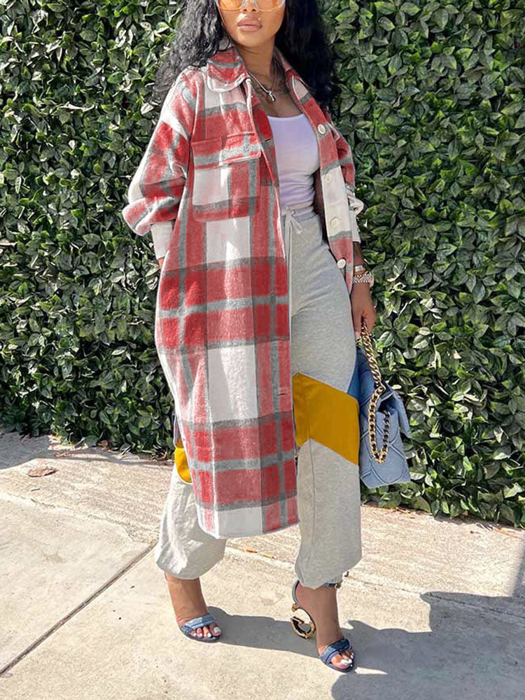 Plaid Cotton Cardigan