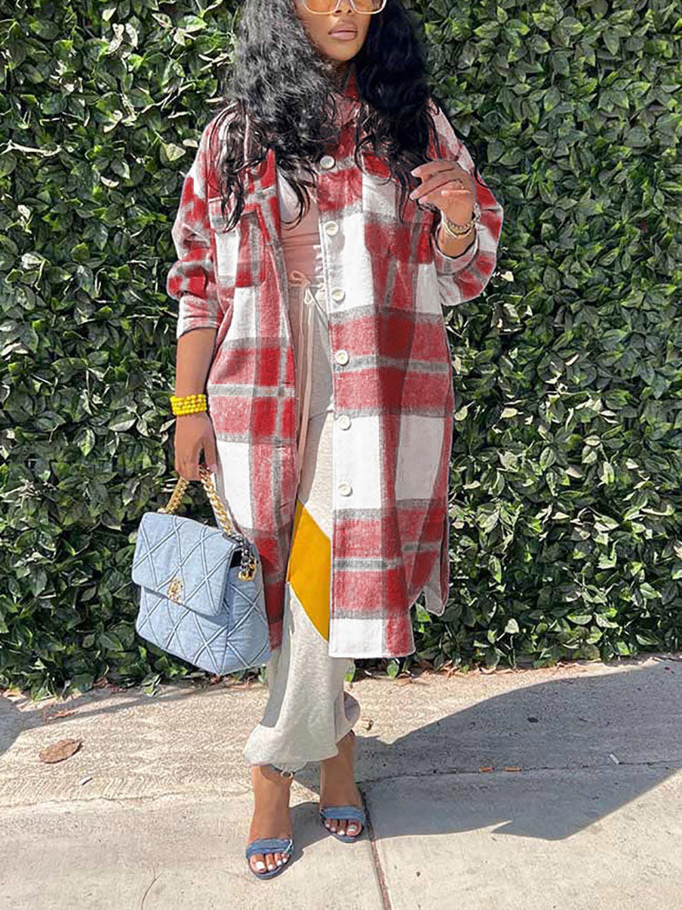 Plaid Cotton Cardigan