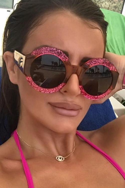 Color Block Bling Sunglasses