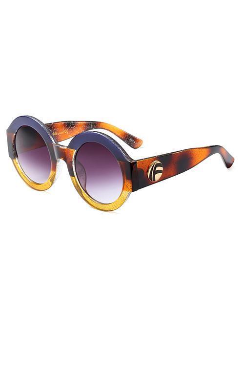 Color Block Bling Sunglasses